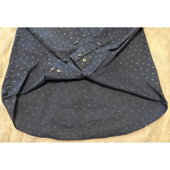 JF J. Ferrar Big & Tall Button-Down Shirt Cotton Blend Men Sze 16.5 (38/39) READ - Picture 15 of 16